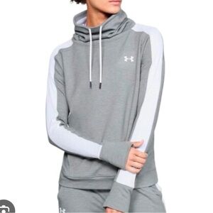 Under Armour Women's Featherweight Fleece Funnel Neck Sweatshirt Grey